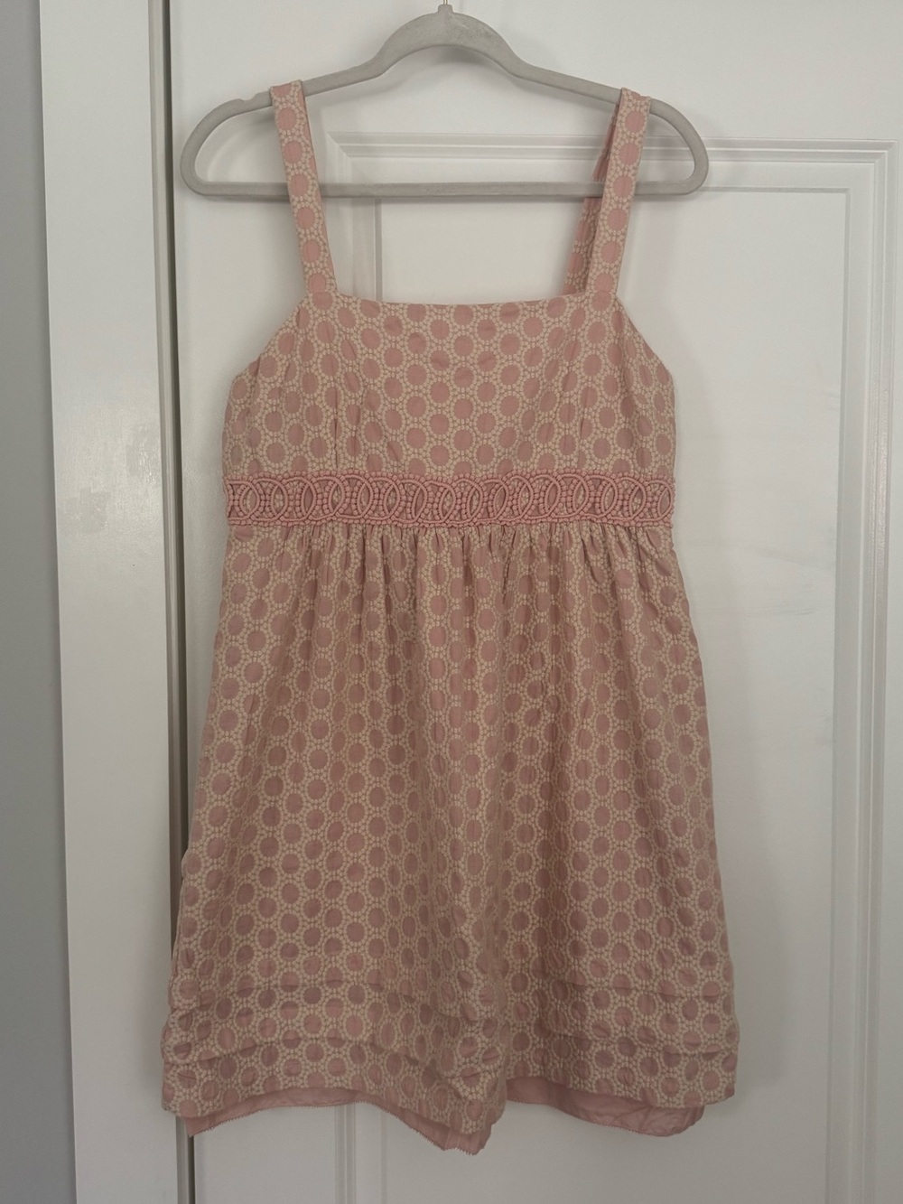 Juicy Couture Y2K Lined Pink & Cream Babydoll Dress Romantic Cottagecore  Size 6
